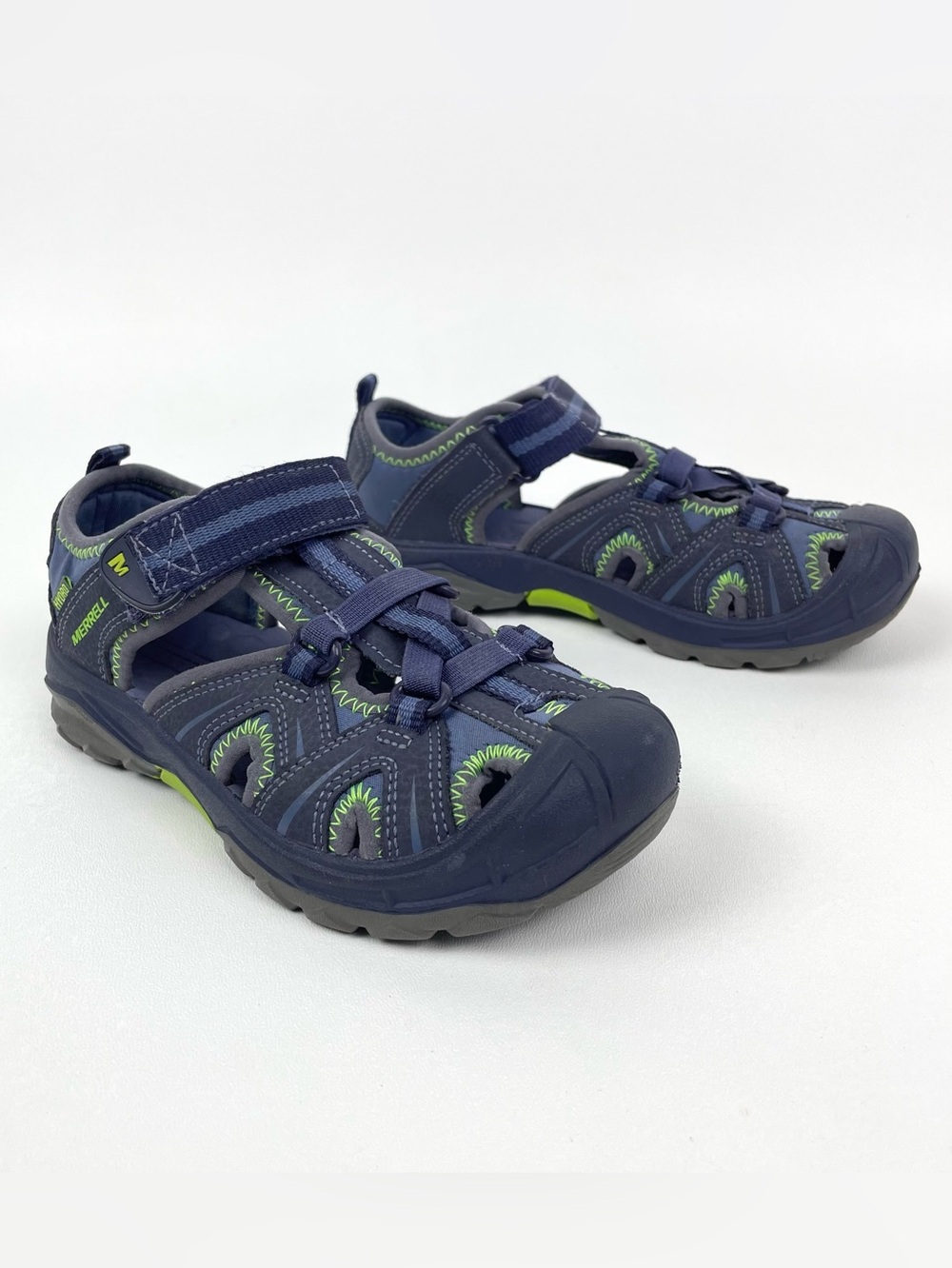 Merrell Hydro Hiker Sandal Water Shoe Boys Size 1 Blue Green